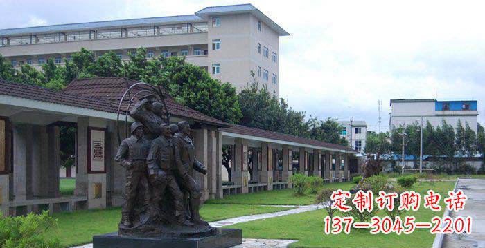 日照风采勇猛军人铜雕