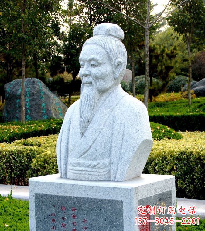 日照以历史名人头像捕捉历史文脉——由中领雕塑定制的王献之石雕头像