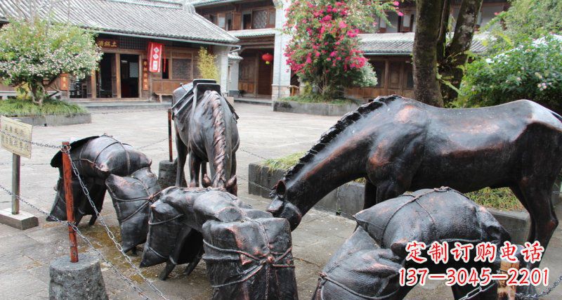 日照公园马动物铜雕 (7)