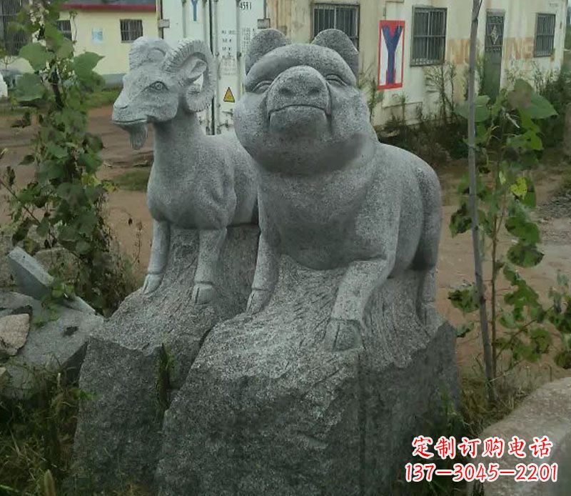 日照优质动物猪石雕