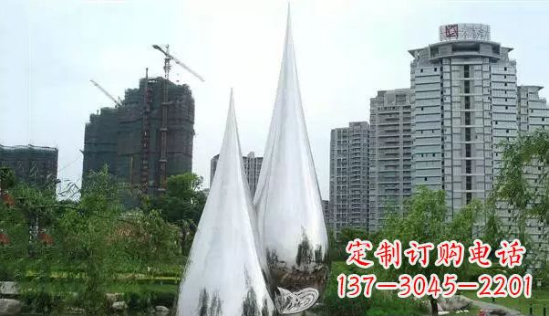 日照公园水滴不锈钢雕塑