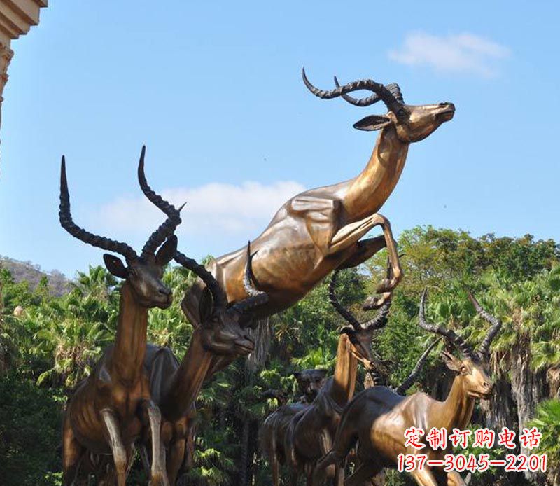 日照立体雕塑——羚羊奔跑