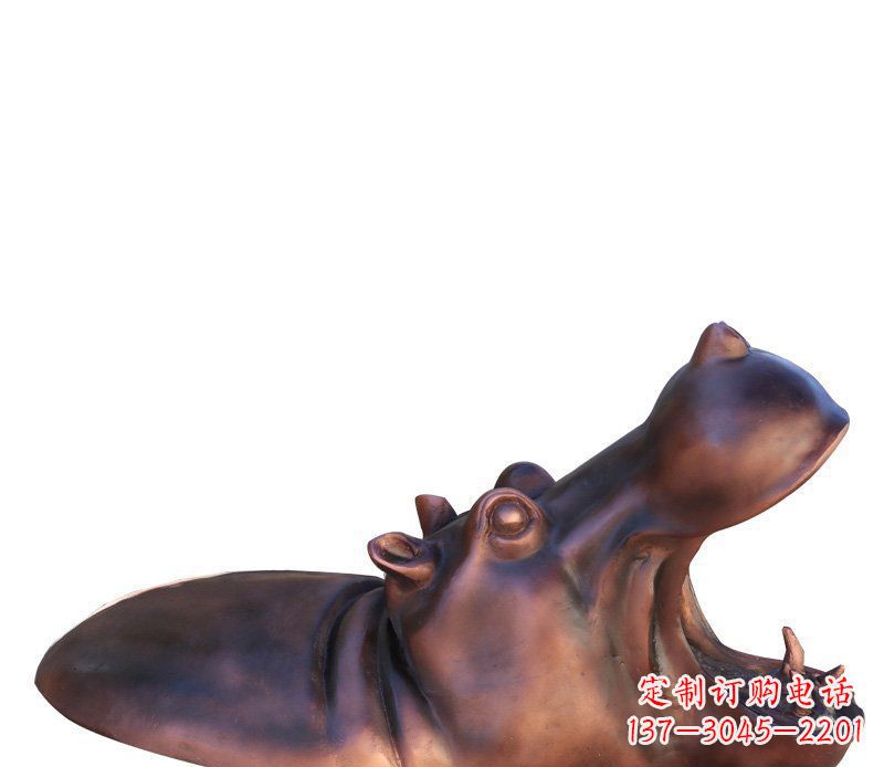 日照产品名称铜质河马雕塑
