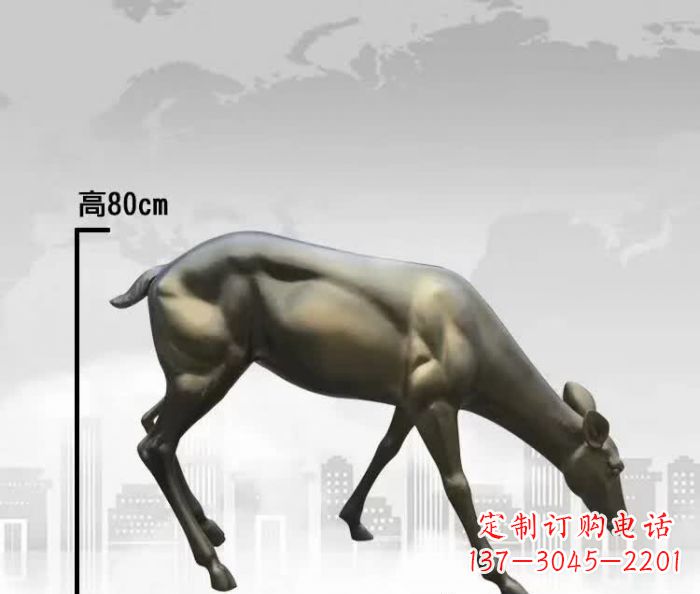 日照精美铜制鹿雕塑