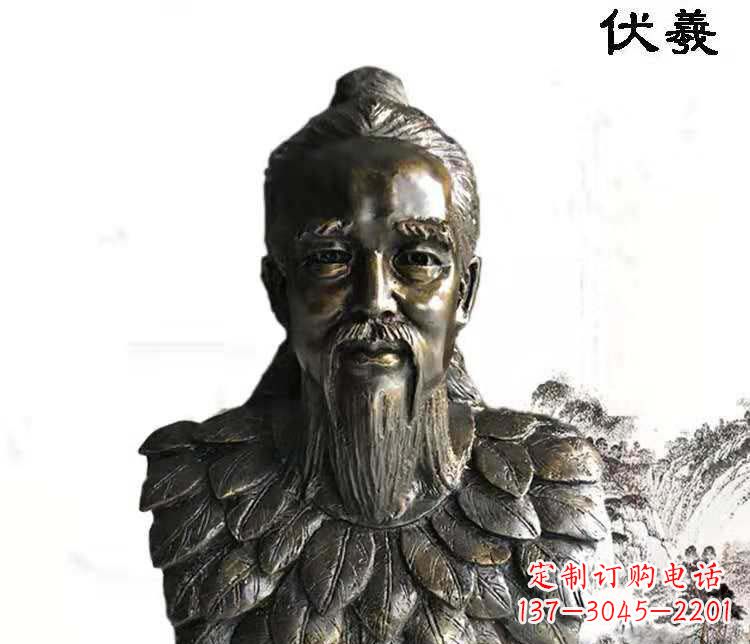 日照经典古神伏羲雕像,文化艺术绽放光芒