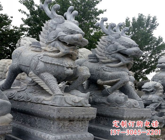 日照古典精美麒麟雕塑