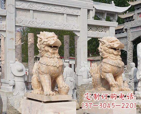 日照古典神麒麟石雕,传承古老文化