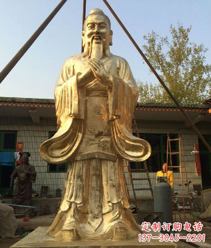 日照孔子铜雕--象征传统智慧的艺术