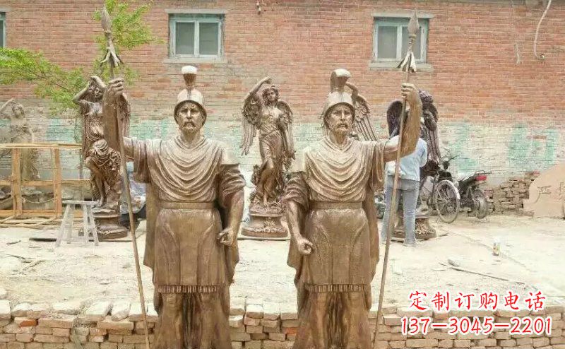 日照古罗马战士铜雕广场人物雕塑
