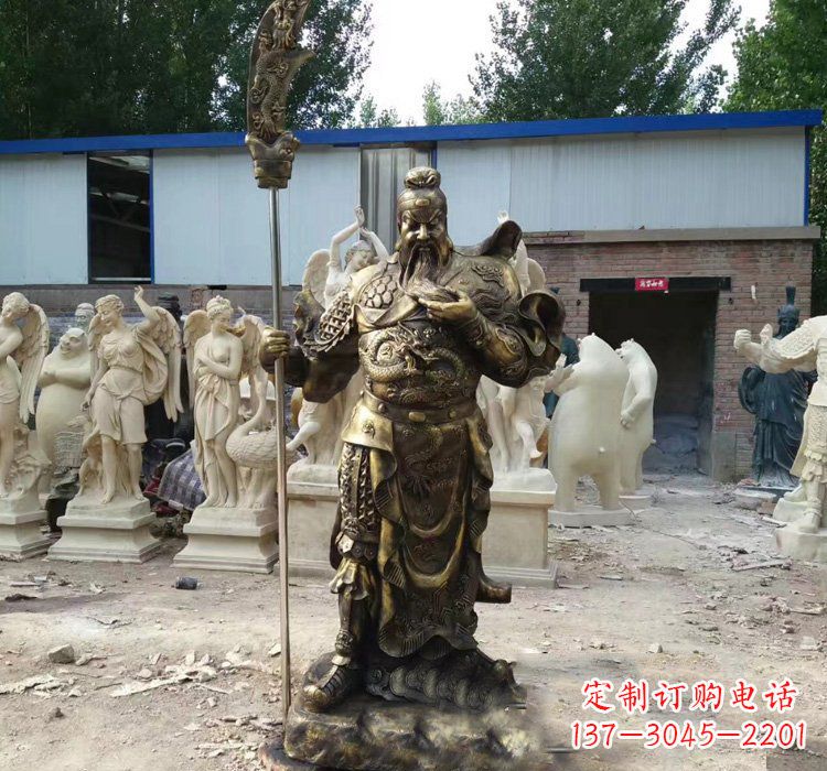 日照精致古典,尊贵典雅--关公铜雕定制