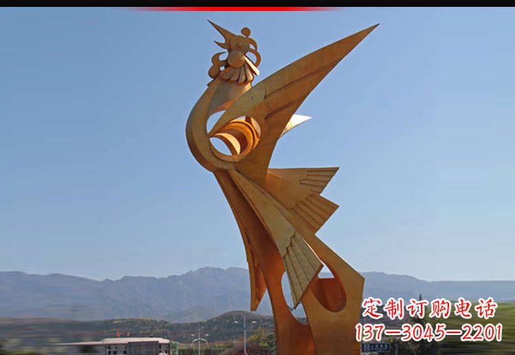 日照中领雕塑凤凰抽象雕塑11英寸