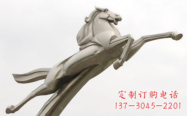 日照精美不锈钢一马当先雕塑