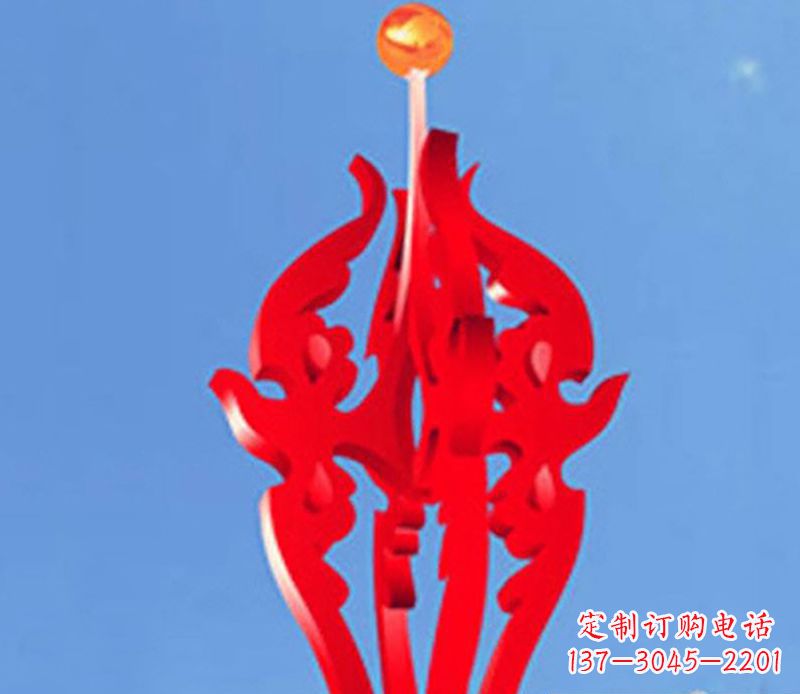 日照广场不锈钢火苗抽象雕塑