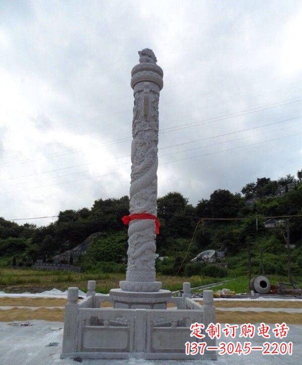 日照高质感汉白玉华表雕塑,让您的空间时尚更有品位