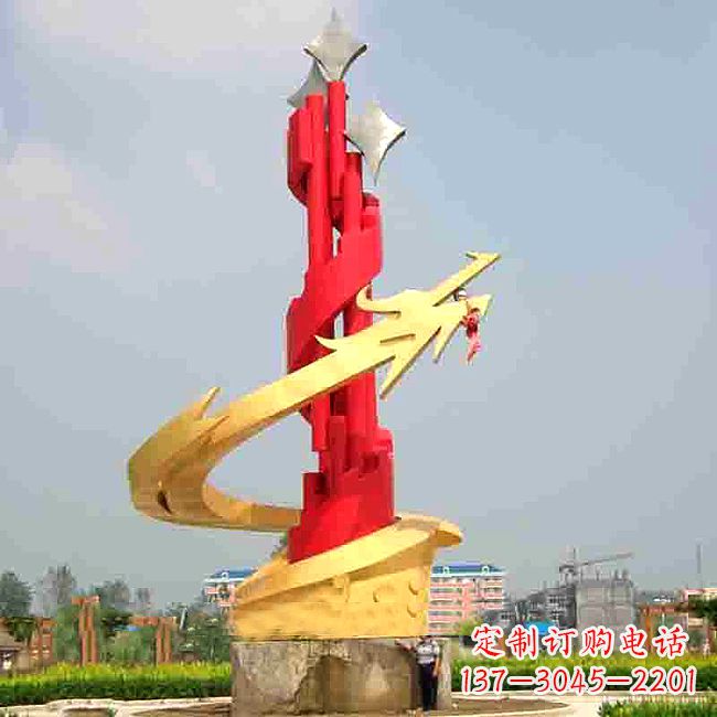日照广场龙形景观不锈钢雕塑