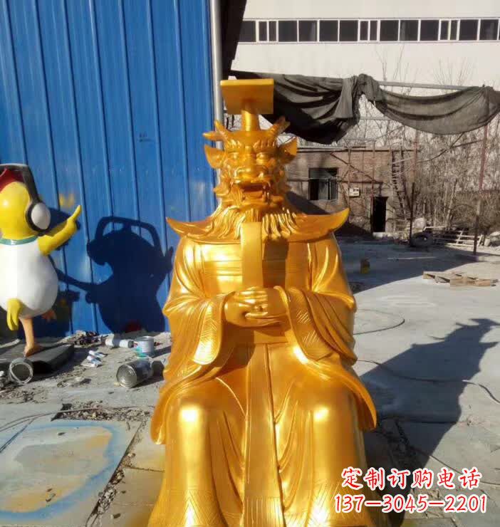 日照中领雕塑:精美龙王铜雕