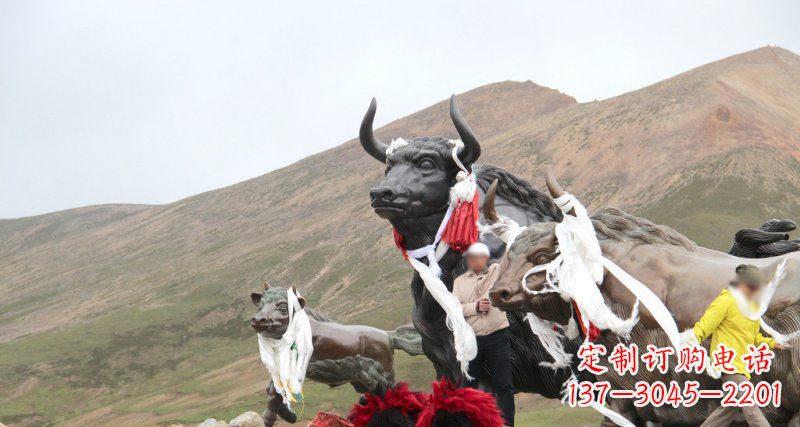 日照完美纪念:牦牛景观铜雕