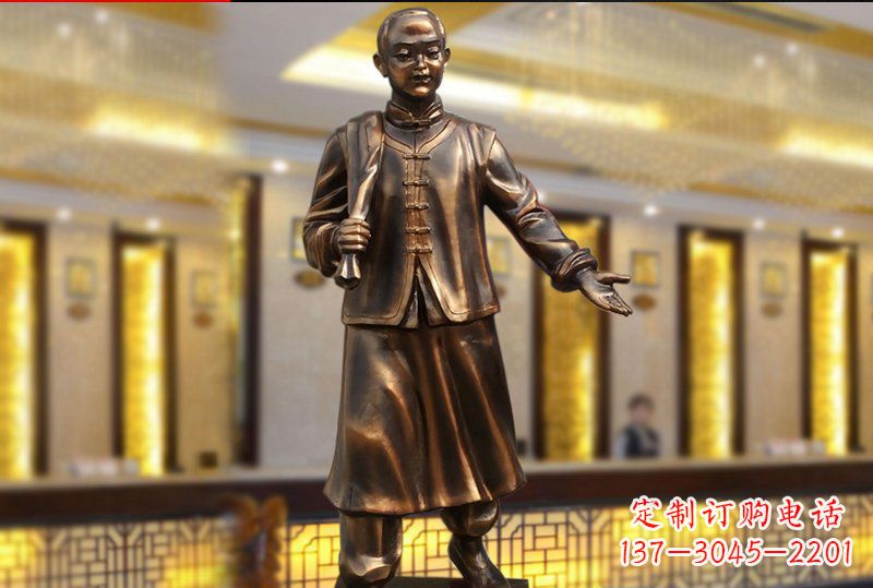 日照精致传统,店小二人物雕塑