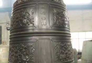 日照国泰民安铜钟寺庙铜雕-传统工艺精美的铜钟雕塑