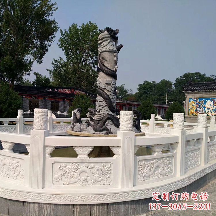 日照汉白玉石雕刻护栏,精美而别致
