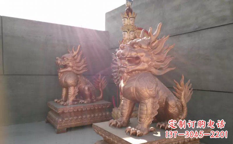 日照红铜麒麟-财富吉祥之神