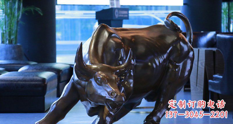 日照华尔街牛招财铜雕——精美装点空间,招财进宝