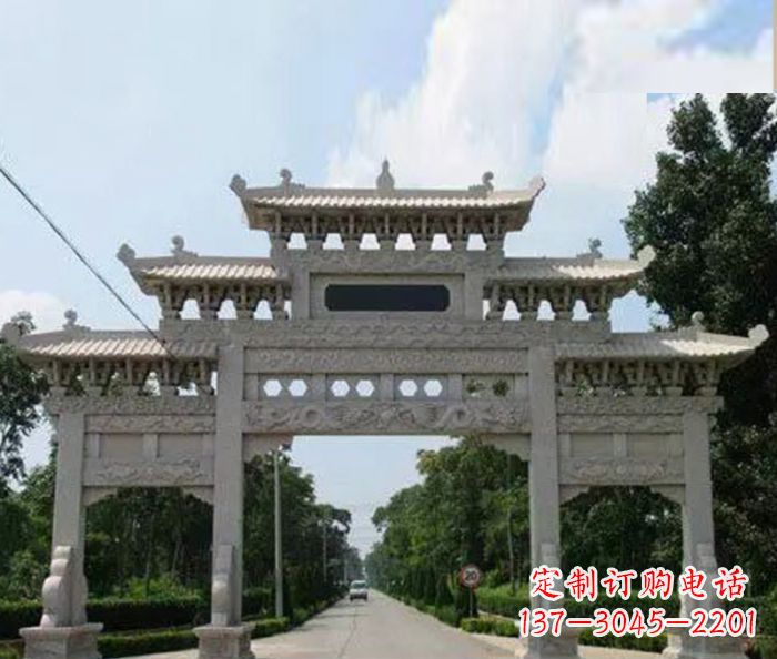 日照高品质牌坊石雕,专为客户量身定制