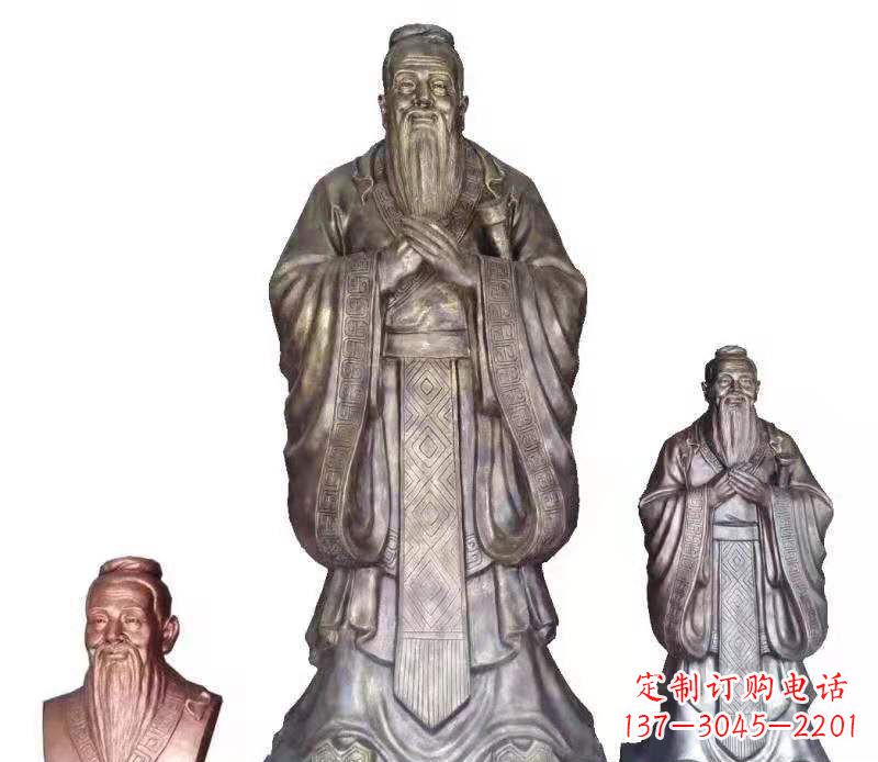 日照孔子雕塑校园人物雕塑户外摆件