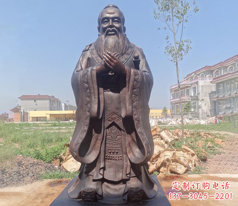 日照拥有历史传承的孔子铜雕