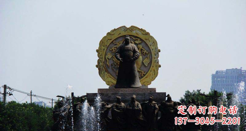 日照李世民古代名人铜雕