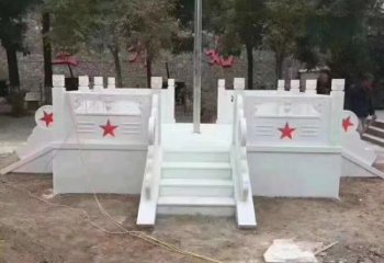 日照高贵典雅的汉白玉升旗台石雕