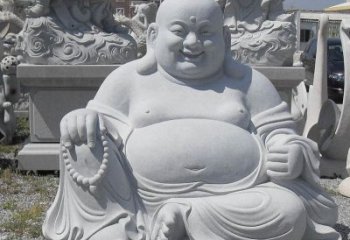 日照精美高雅的汉白玉弥勒佛雕像