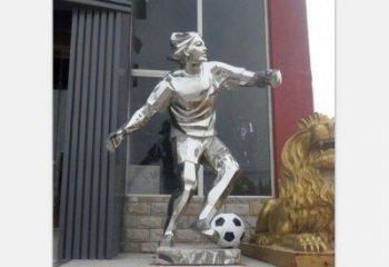 日照精美的不锈钢足球人物雕塑
