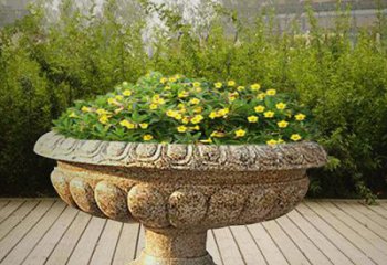 日照花岗岩园林石花盆雕塑