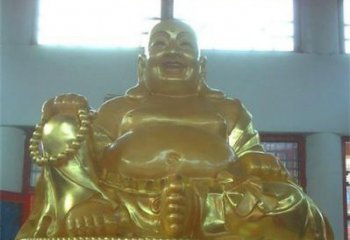 日照传统工艺制作鎏金弥勒佛像