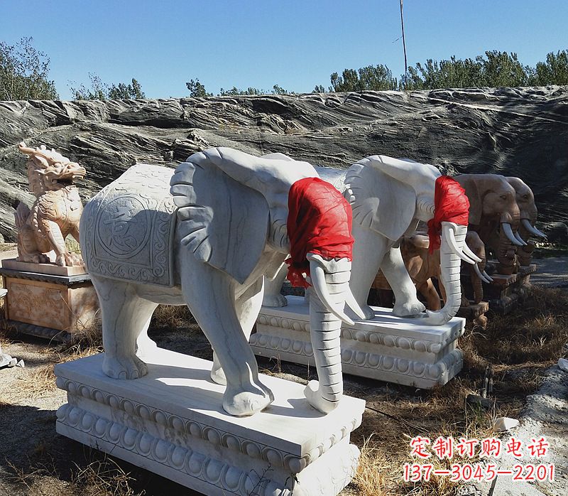 日照石雕大象别墅，集象美于一体