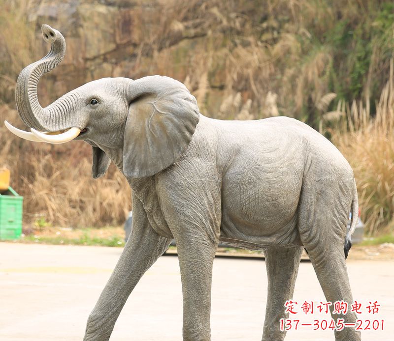 日照石雕广场动物大象雕塑