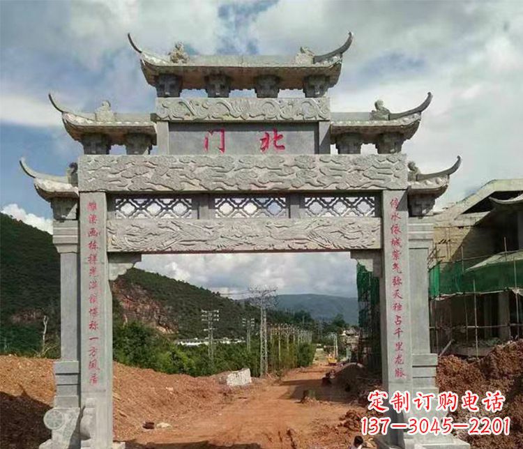 日照石牌坊单门牌坊石雕
