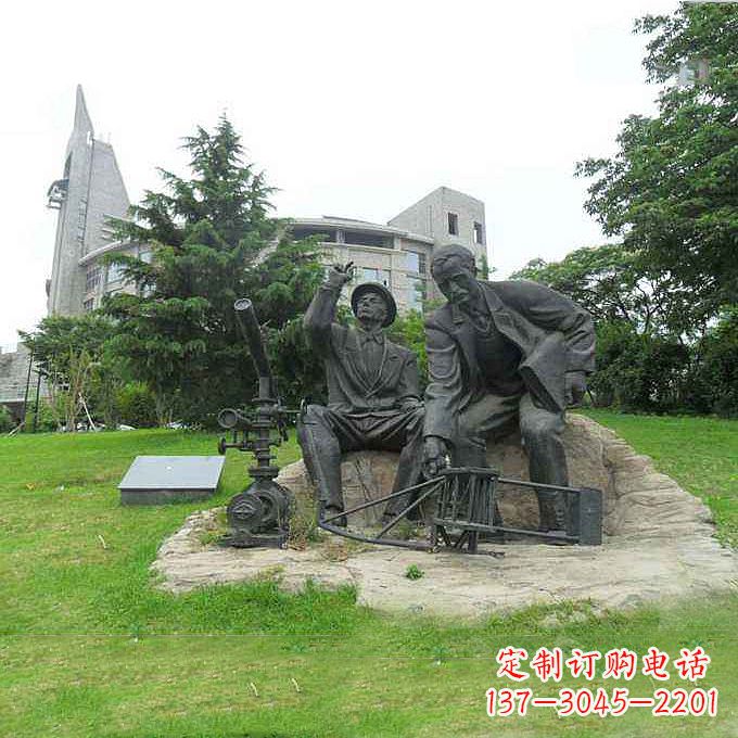 日照世界名人美国著名发明家莱特兄弟公园名人雕塑
