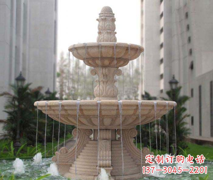 日照双层喷泉小区石雕