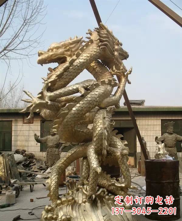 日照双龙铜雕