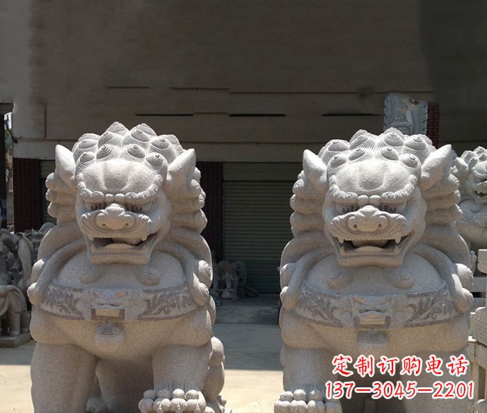 日照寺庙景观仿古镇宅石狮子
