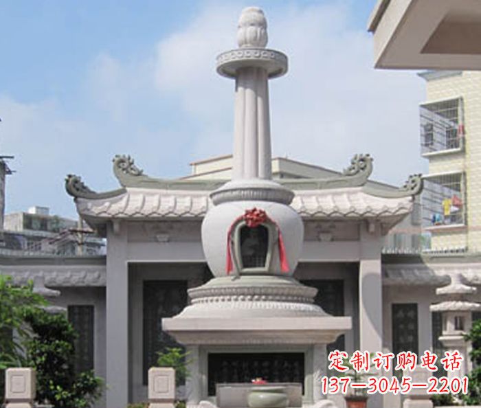 日照寺庙景观舍利塔石雕 (4)