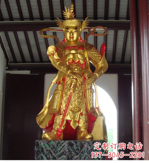 日照寺庙韦陀菩萨铜雕