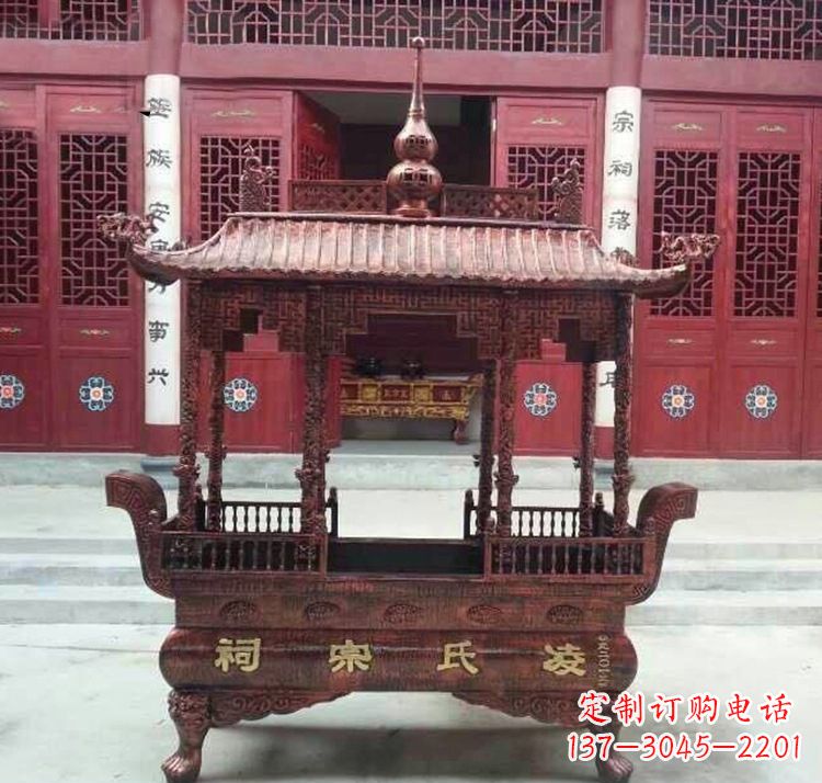 日照寺庙香炉铜雕
