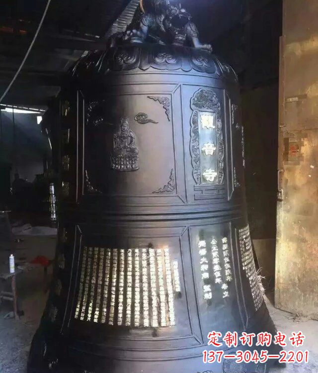 日照寺庙铸铜钟铜雕_1