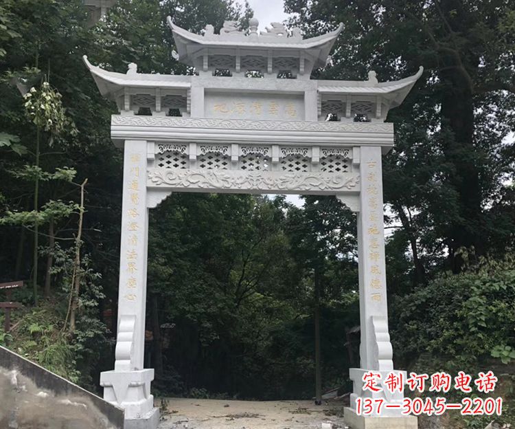 日照寺院牌坊石雕