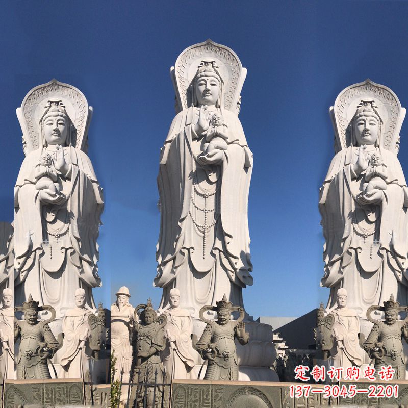 日照送子观音大型石雕塑