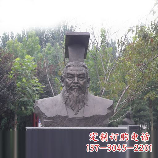 日照隋朝开国皇帝隋文帝杨坚石雕头像