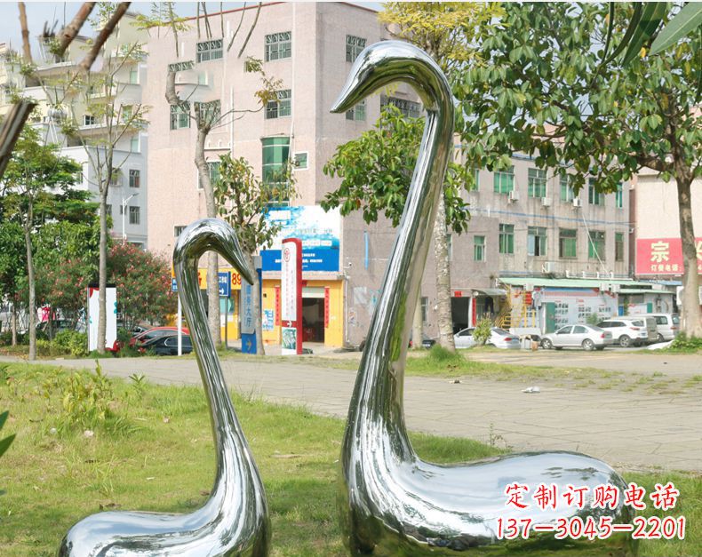 日照天鹅抽象不锈钢雕塑112